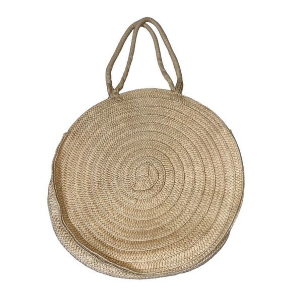 Cotton on Australia bag/purse beach bag large round straw woven Hamptons… - Picture 2 of 7
